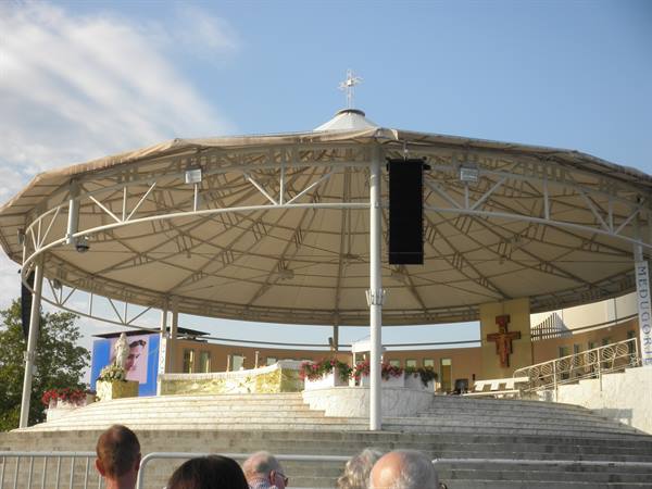 Outdoor altar in Medjugorje