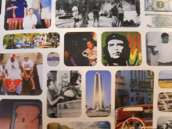 Travel photo collage featuring Che Guevara portrait and José Martí memorial in Havana