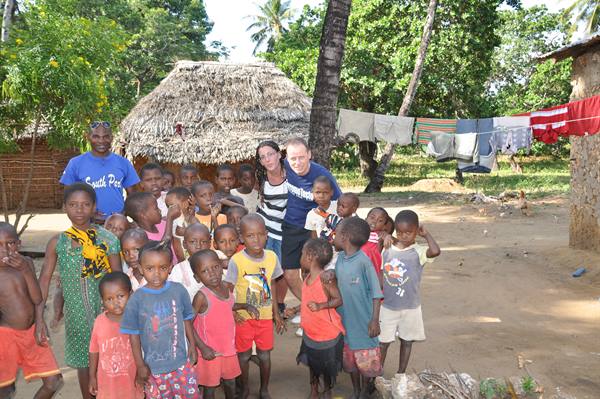 with Jammy, in his village