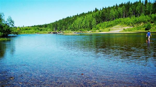 with crystal-clear waters