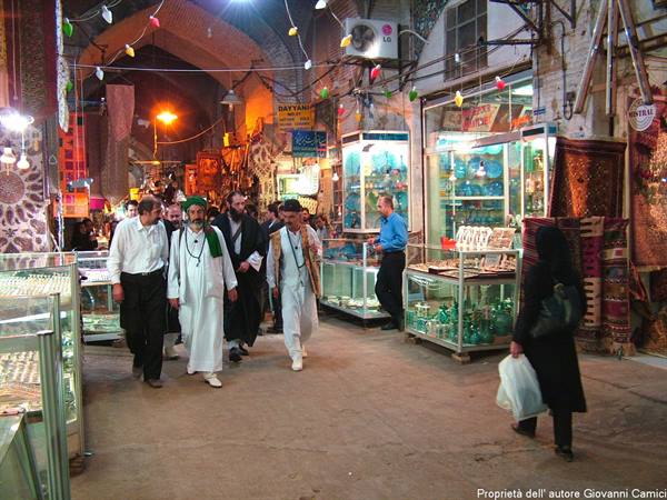 Sufi religious men at the Isfahan bazaar