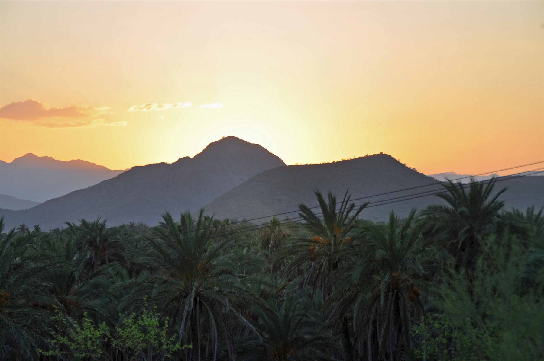 sunset over the Giganta