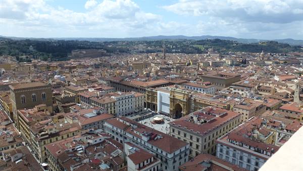 view of the city from Giotto's bell tower