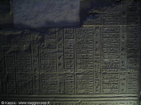 the 'calendar' inside the temple of Kom Ombo