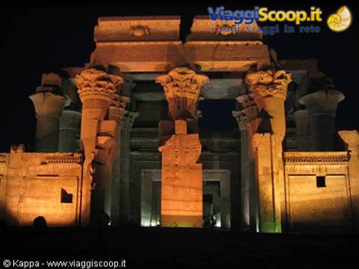 the temple of Kom Ombo at sunset
