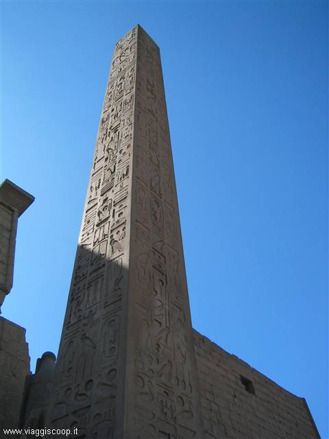 The only obelisk left at the Temple of Luxor (the other one is in Paris)