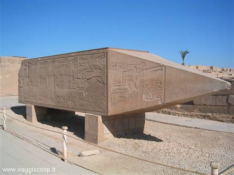 The broken obelisk in the Temple of Karnak 