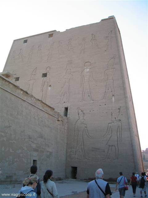 The back of the entrance of the temple of Edfu 