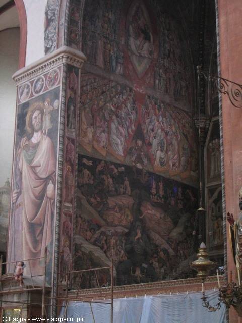 Fresco inside San Petronio depicting Muhammad in hell