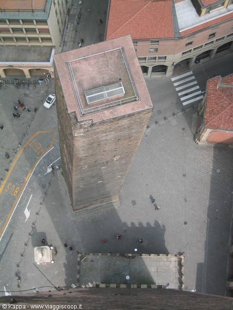 The Torre Garisenda from the Torre degli Asinelli