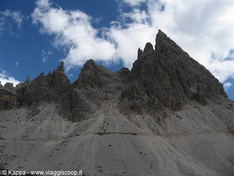 Tre Cime di Lavaredo north face from trail 105