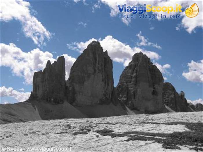Tre Cime di Lavaredo north face from the Sasso di Sesto with an artistic filter :-)