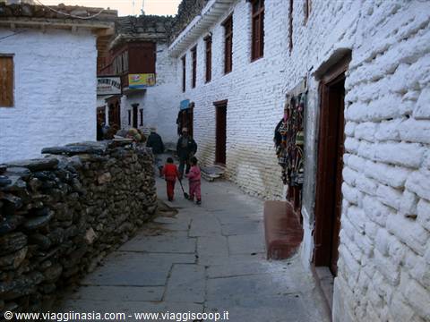 marpha road in the village