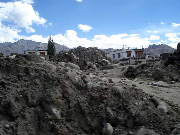 piles of rubble