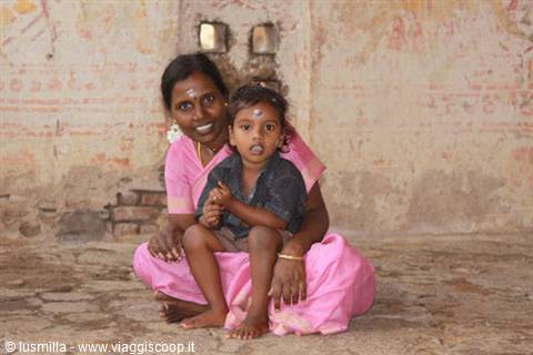 Mother with daughter Tamil Nadu