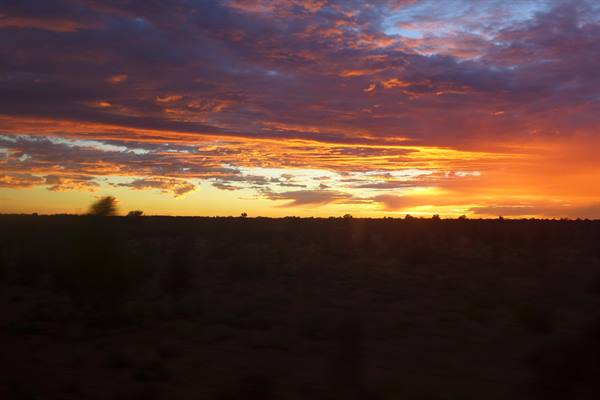 dawn in the desert...from the Ghan