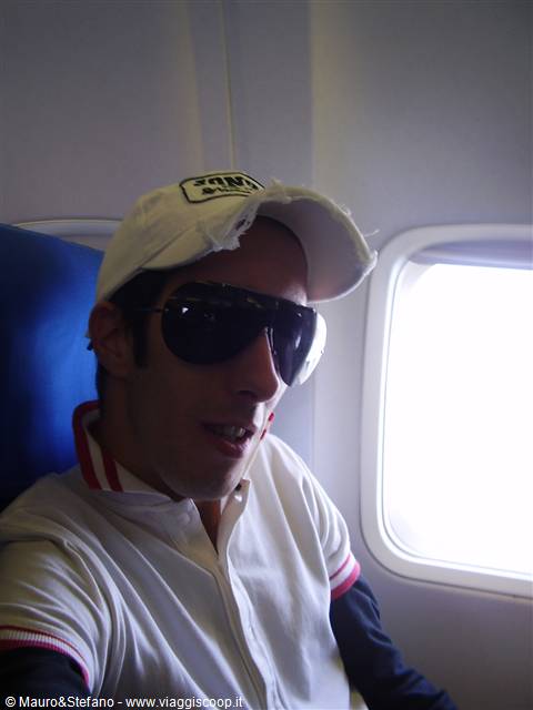 Mauro on the plane.....