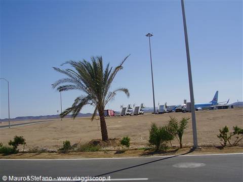 our plane... parked..... just landed