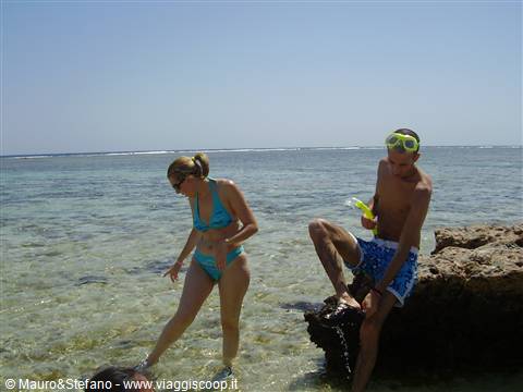 Mara and Stefano having finished the snorkeling....