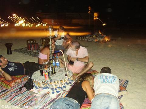 Stefano and the mates at the narghile' table