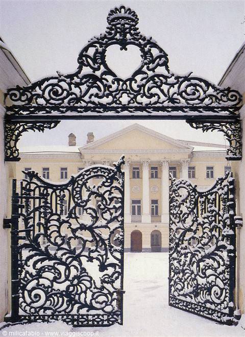 a snowy gate