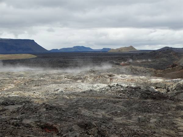 Krafla geothermal area, lava field.