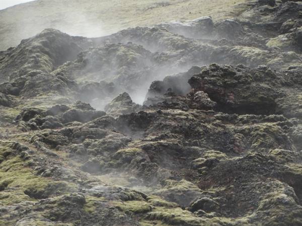 Krafla geothermal area, lava field.