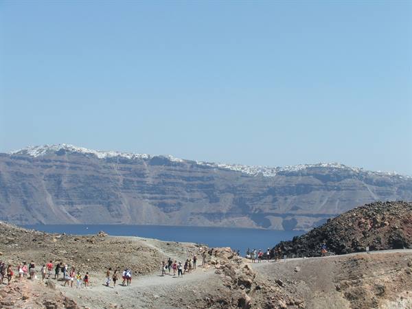 Santorini,view from Nea Kameni