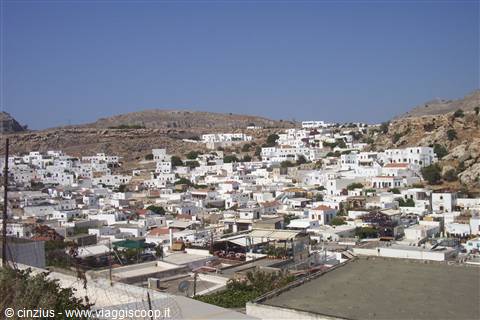 Lindos little nativity scene on the sea