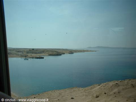 The two gulfs meet here.. we're at the far tip of Sinai