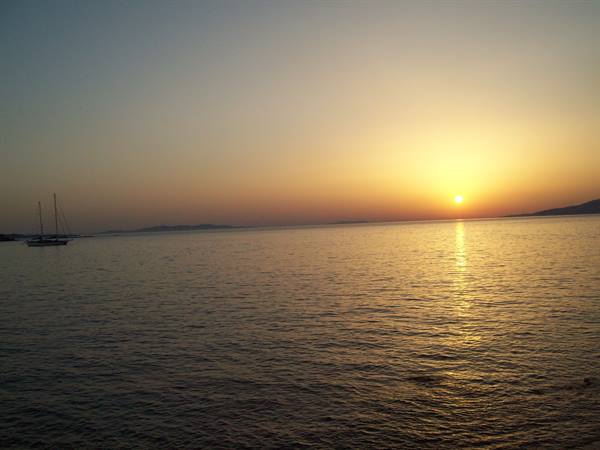 sunset in Mykonos