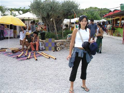 Yoli at the hippy market of Es Canar...