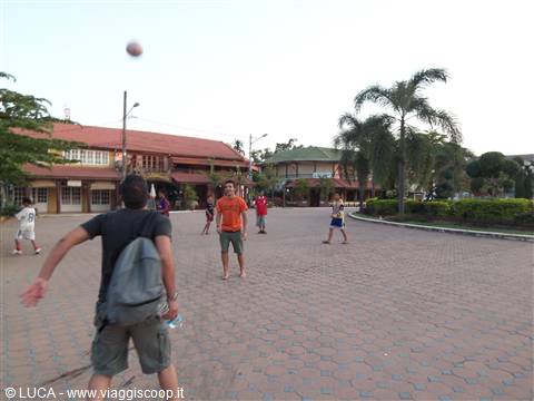 Vientiane - Football match in the square...