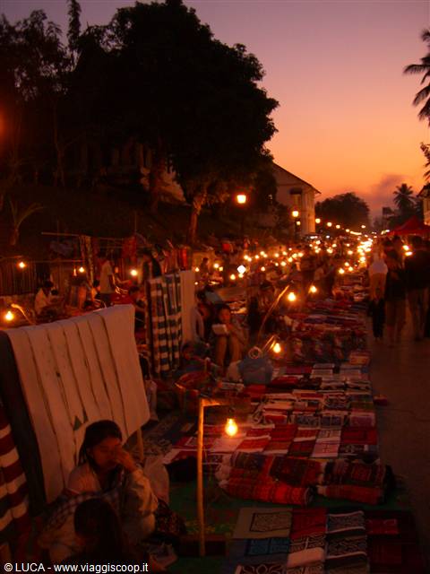 Luang Prabang - Market at sunset