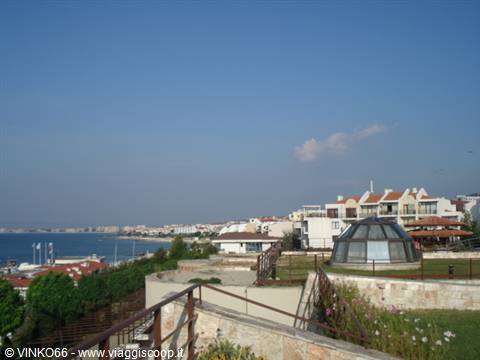 panoramic view towards Sunny Beach from Sveti Vlas