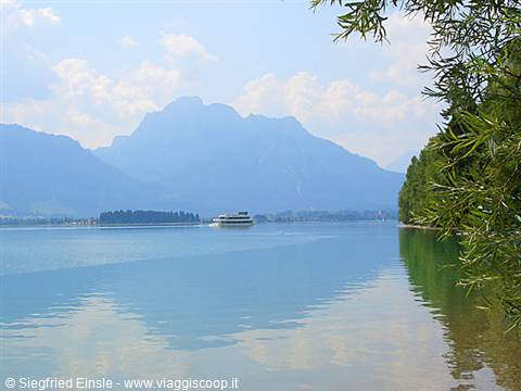 By boat on lake Forggensse