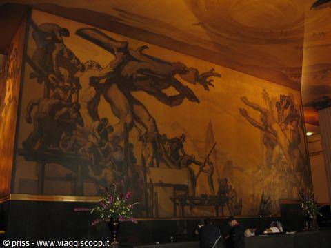 this 'beautiful' painting is what replaced Diego Rivera's fresco in the Rockfeller C.
