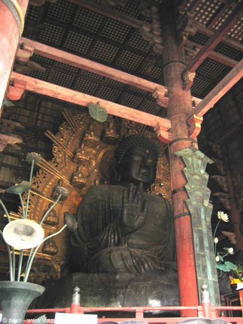 Great bronze Buddha of Tōdai-ji in Nara under the wooden roof