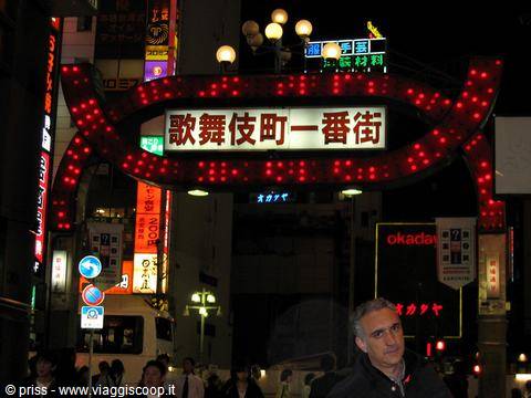 the 'red light' district of Tokyo