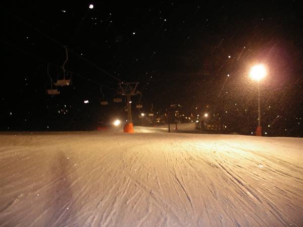 Night skiing