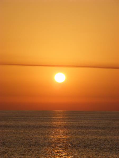 sunset over the Tyrrhenian