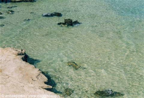 The water lapping the Bravo beach