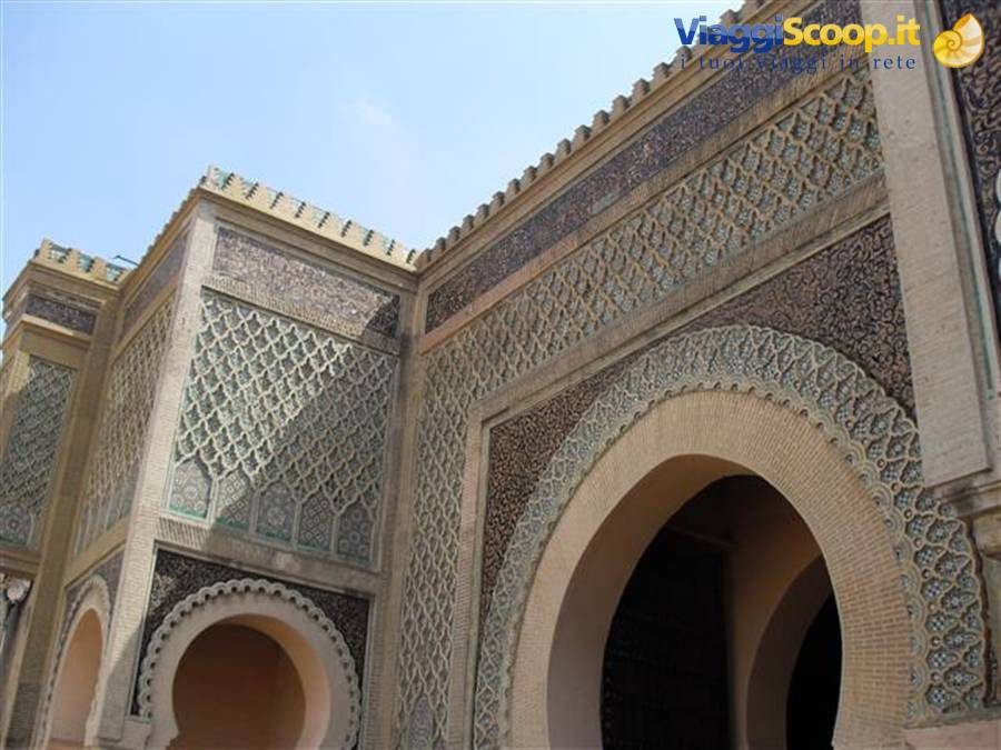 spectacular mosaic on the Bab el Mansour gate in Meknes